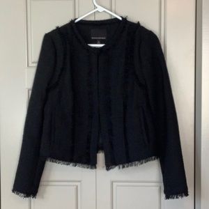 Banana Republic Black textured fully lined blazer